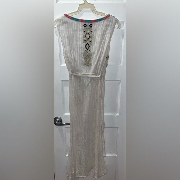 Area Stars Women Myan Midi Wrap Dress Size Small 100% Cotton - Picture 4 of 8